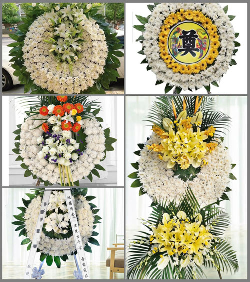 湖北黄冈市黄梅县孔垄镇段列村花圈速递